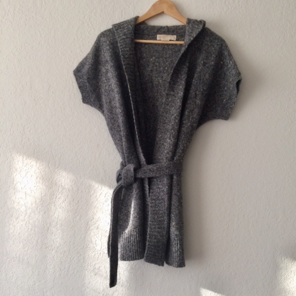 Michael Kors Sweaters - Michael Kors Short Sleeve Hooded Cardigan